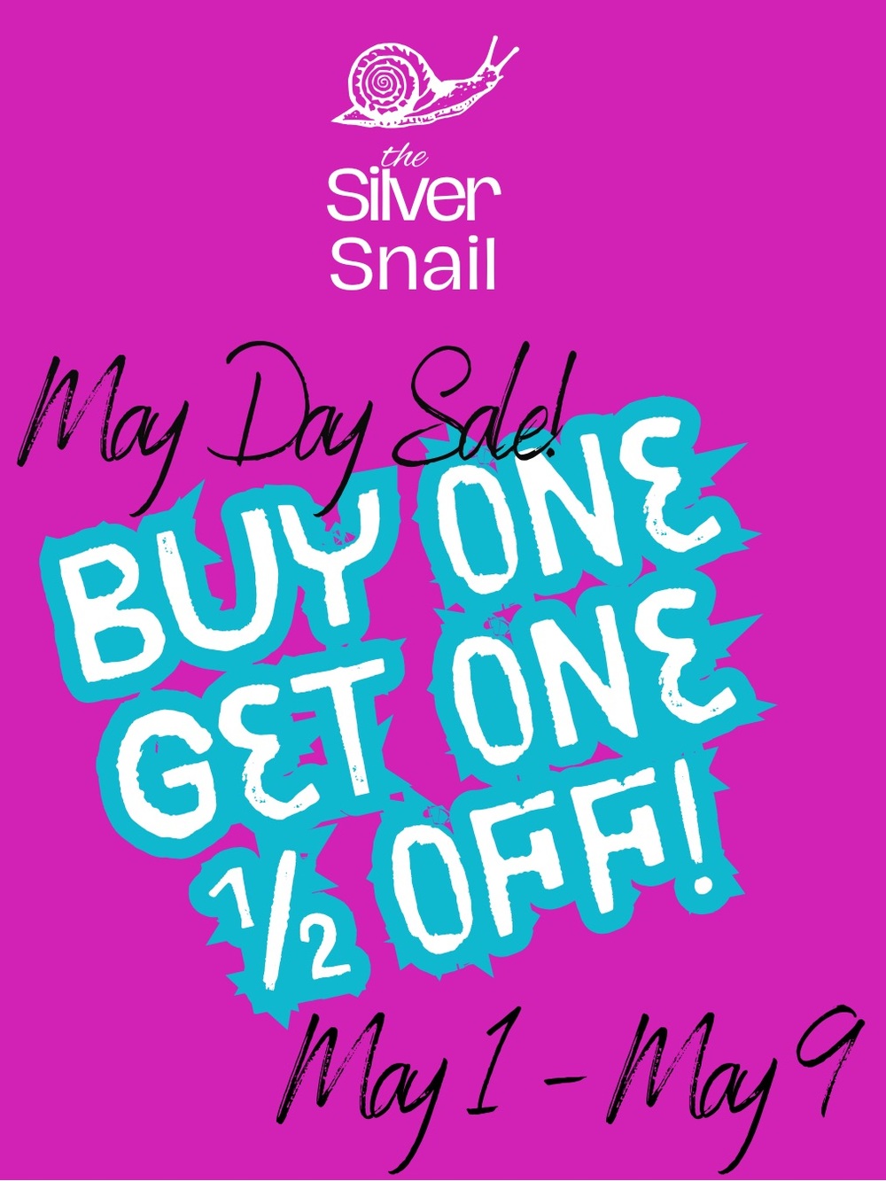 HUGE MAY DAY SALE!!!! BOGO 50% OFF